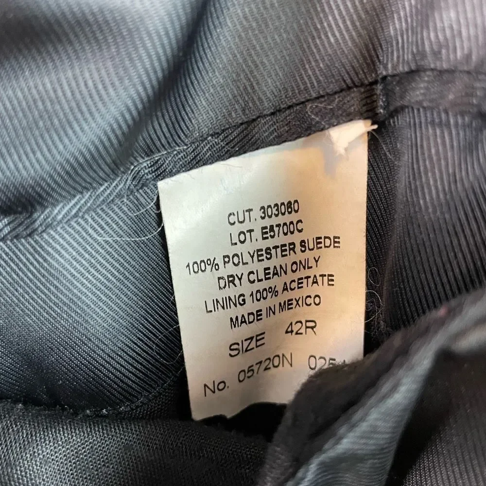 GianFranco Black Suede Sport Coat Size 42R EUC